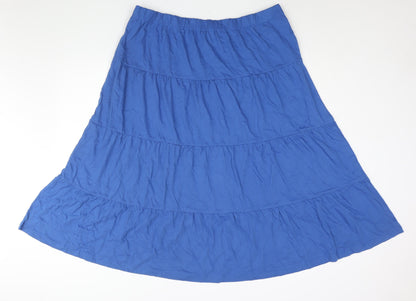American Sweetheart Womens Blue Cotton A-Line Skirt Size 39 in