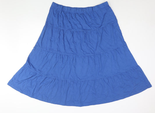 American Sweetheart Womens Blue Cotton A-Line Skirt Size 39 in
