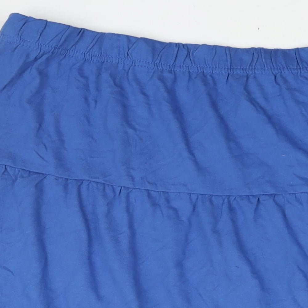 American Sweetheart Womens Blue Cotton A-Line Skirt Size 39 in