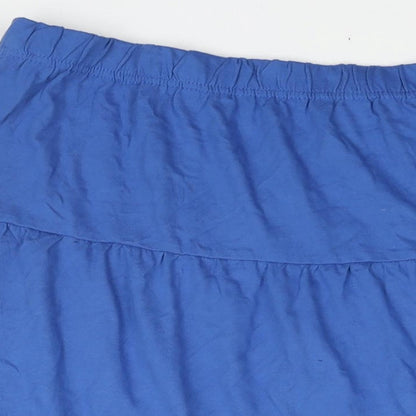 American Sweetheart Womens Blue Cotton A-Line Skirt Size 39 in