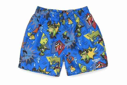 Speedo Boys Blue Geometric Polyester Sweatpants Trousers Size 18-24 Months Pullover - Cartoon Print Logo Swim Shorts