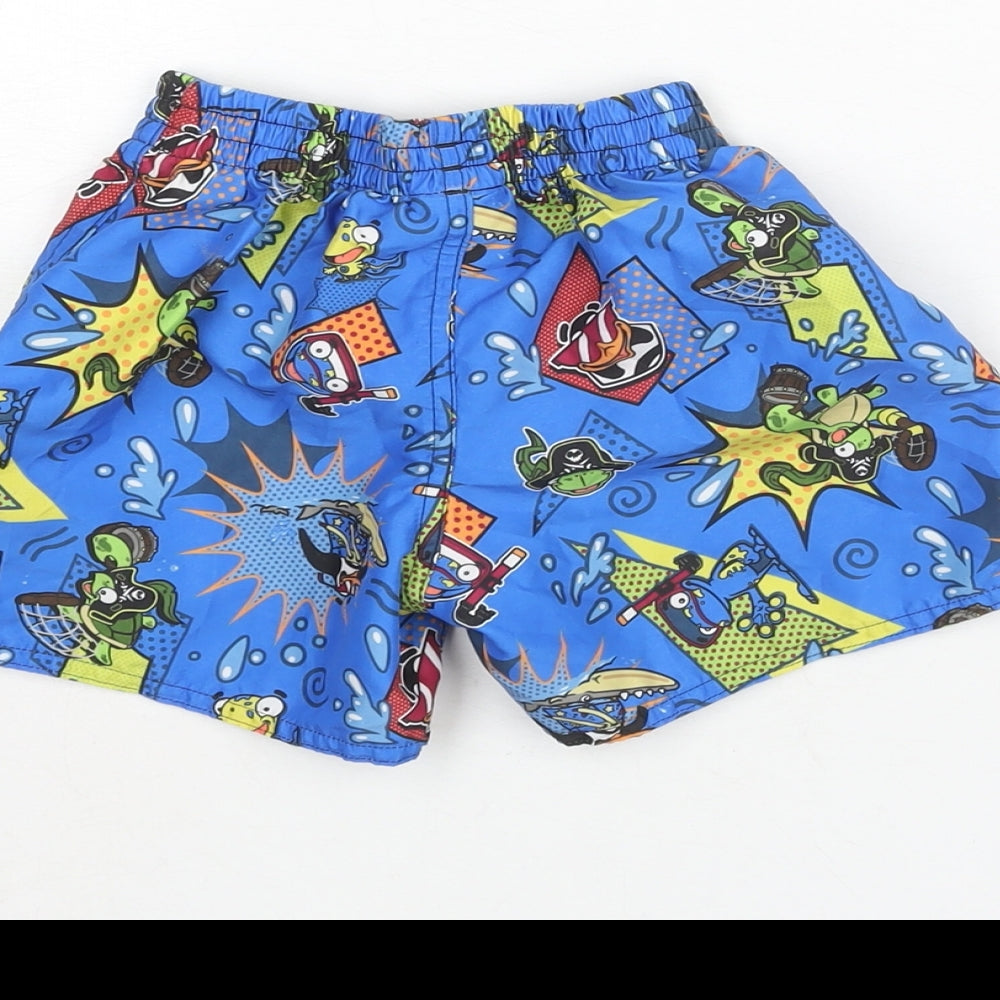 Speedo Boys Blue Geometric Polyester Sweatpants Trousers Size 18-24 Months Pullover - Cartoon Print Logo Swim Shorts