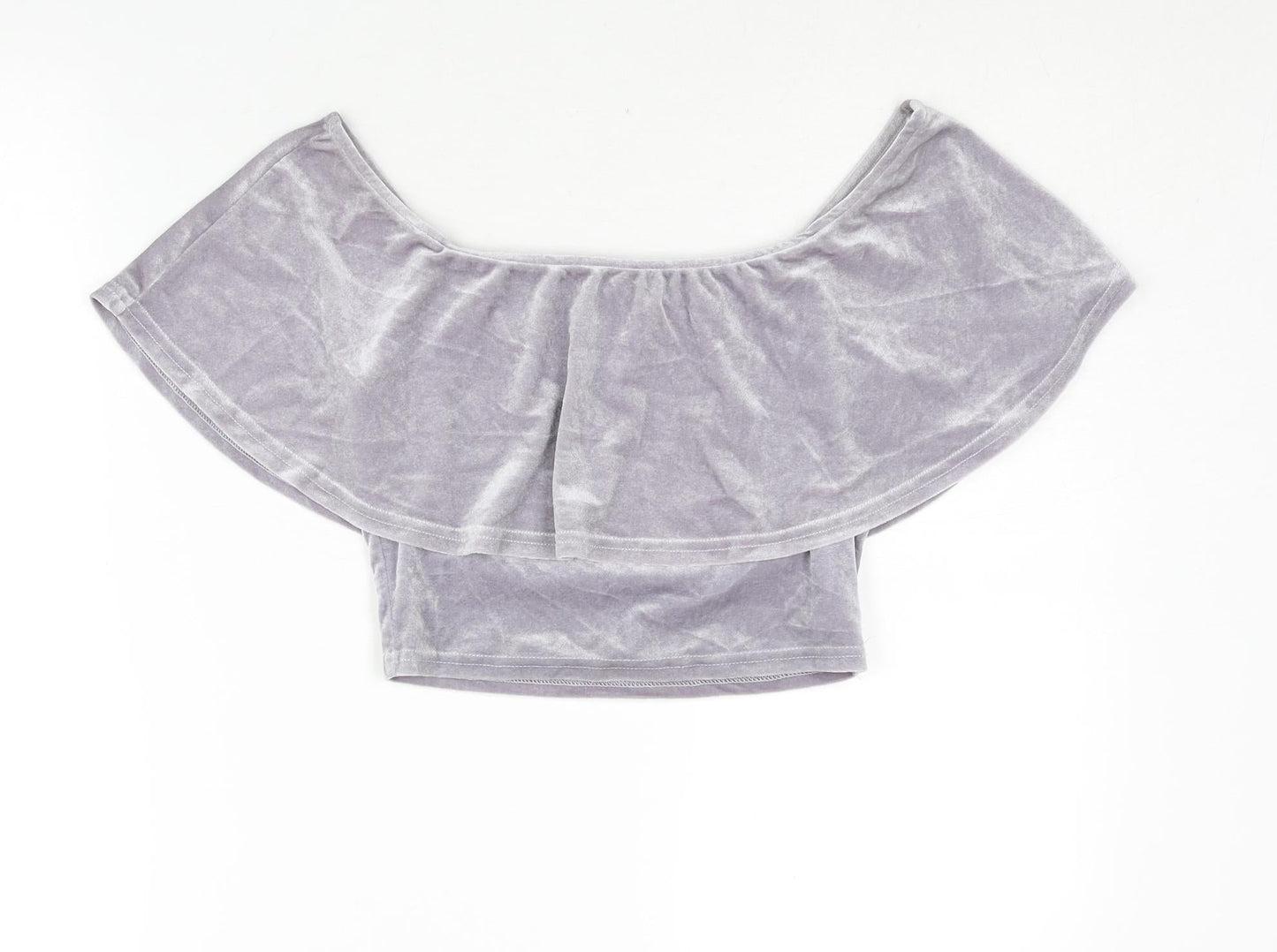 Womens UK Size 8 River Island Purple Cropped Blouse