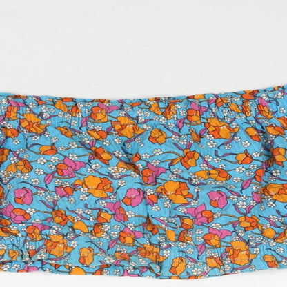 Womens UK Size 10 Topshop Blue Cropped Blouse