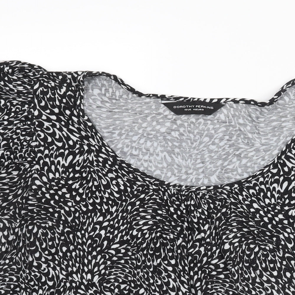 Womens UK Size 18 Dorothy Perkins Black Basic Blouse