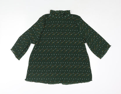 Womens UK Size S Monki Green Basic Blouse