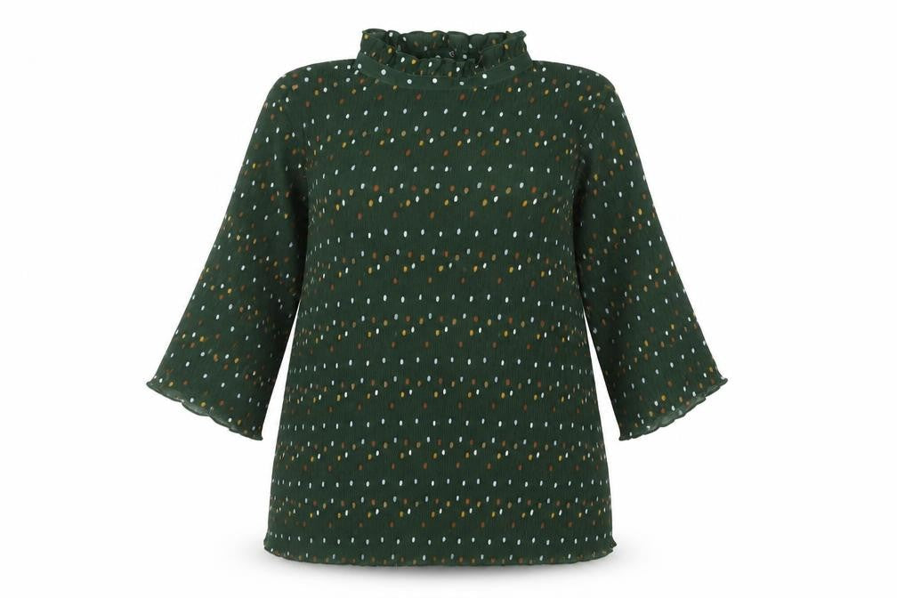 Womens UK Size S Monki Green Basic Blouse