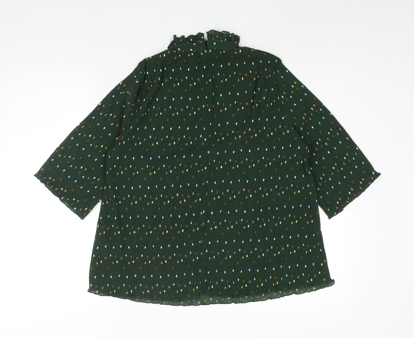 Womens UK Size S Monki Green Basic Blouse