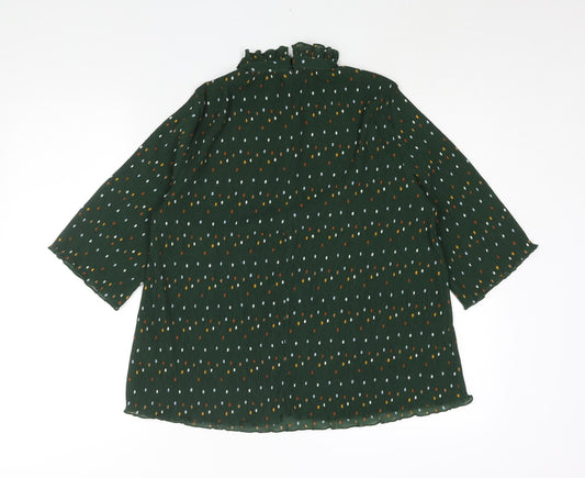Womens UK Size S Monki Green Basic Blouse