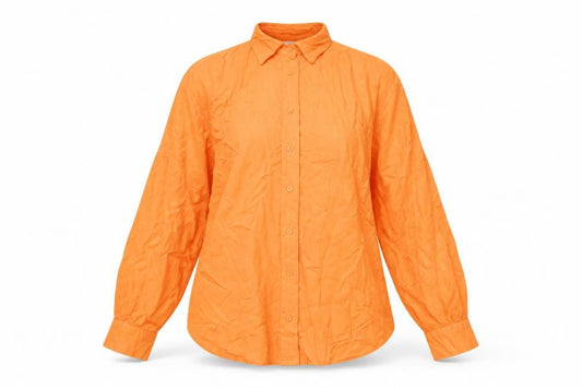 Womens UK Size M Stradivarius Orange Basic Button-Up