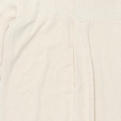 Zara Womens Beige Polyester Jumper Dress Size S Round Neck Pullover
