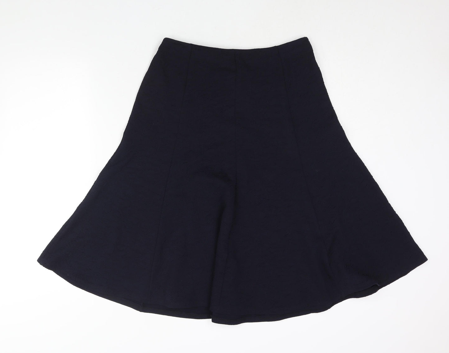 M&Co Womens Blue Geometric Polyester A-Line Skirt Size 12