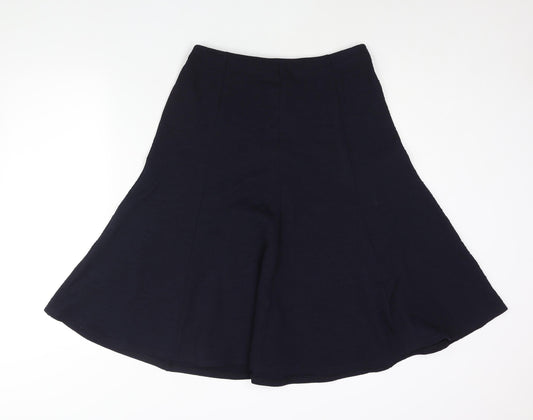 M&Co Womens Blue Geometric Polyester A-Line Skirt Size 12