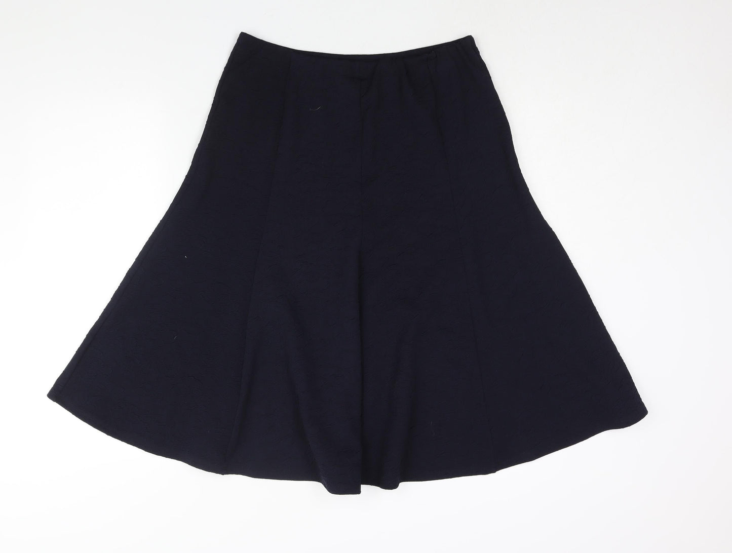 M&Co Womens Blue Geometric Polyester A-Line Skirt Size 12