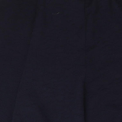 M&Co Womens Blue Geometric Polyester A-Line Skirt Size 12