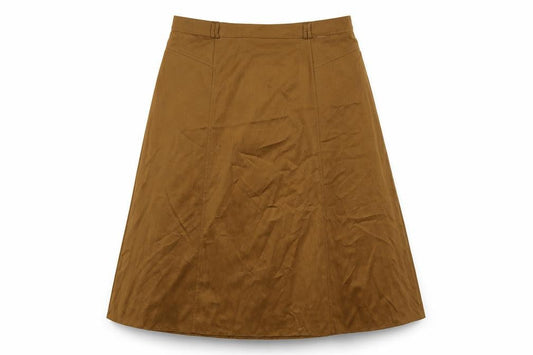 Elvie Womens Brown Polyester A-Line Skirt Size 22 Zip