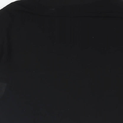 Womens UK Size 8 COLLUSION Black Cropped Blouse