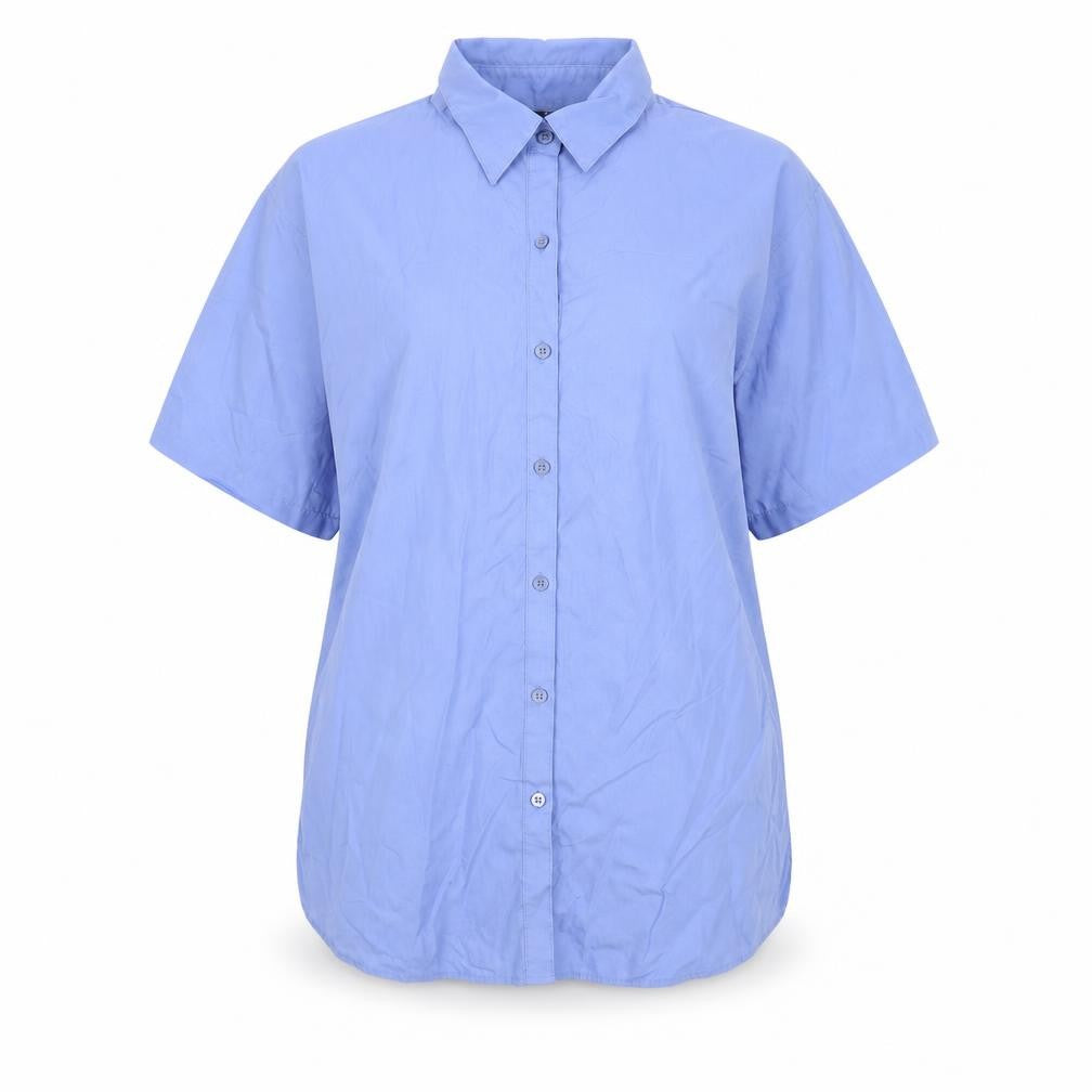 Womens UK Size 16 Premier Blue Basic Button-Up