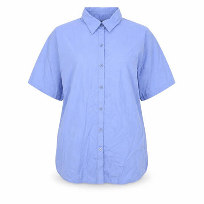 Womens UK Size 16 Premier Blue Basic Button-Up