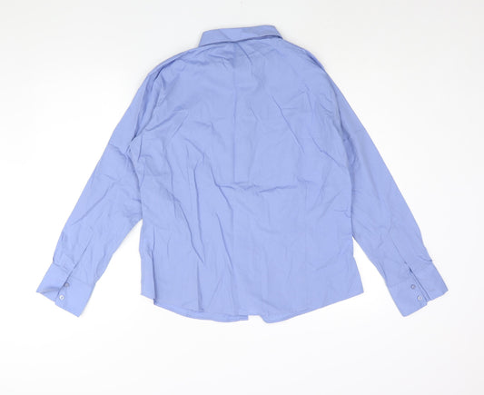 Womens UK Size 16 Premier Blue Basic Blouse