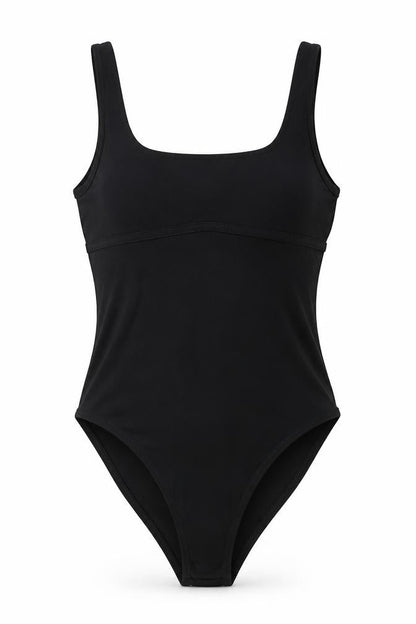 Topshop Womens Black Polyester Bodysuit One-Piece Size 8 Snap