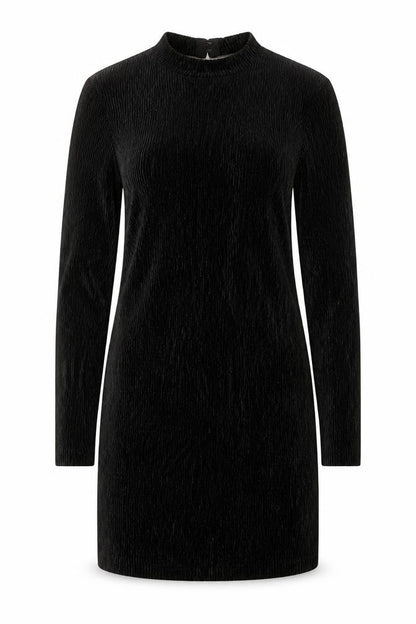 H&M Womens Black Polyester Bodycon Size XS Mock Neck Hook & Eye - Open Back
