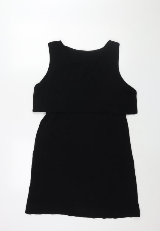 Phase Eight Womens Black Viscose Shift Size 18 Boat Neck Pullover