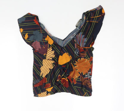Womens UK Size S Zara Blue Basic Blouse