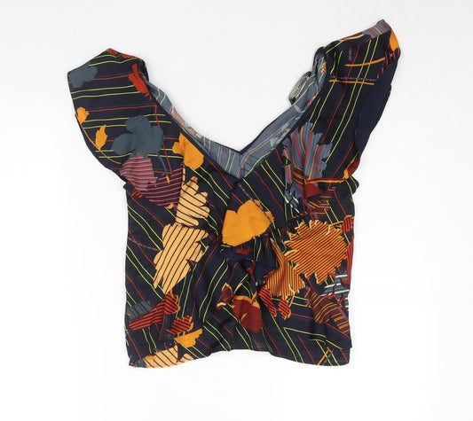 Womens UK Size S Zara Blue Basic Blouse