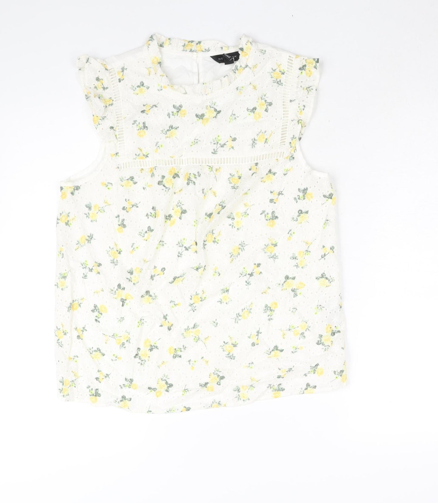 Womens UK Size 12 New Look White Basic Blouse