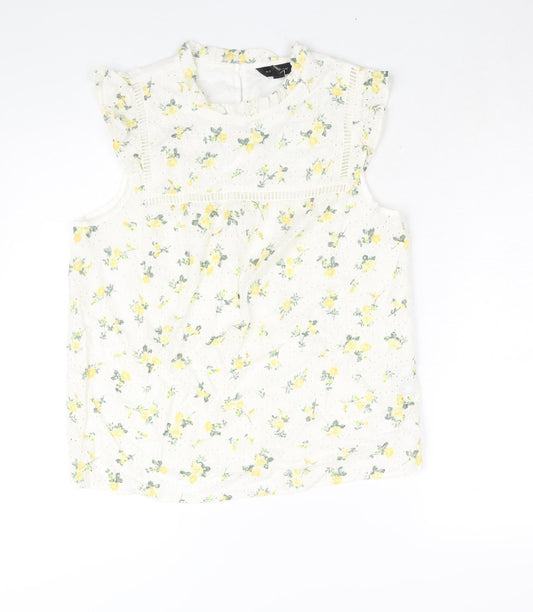 Womens UK Size 12 New Look White Basic Blouse