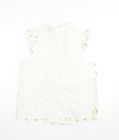 Womens UK Size 12 New Look White Basic Blouse