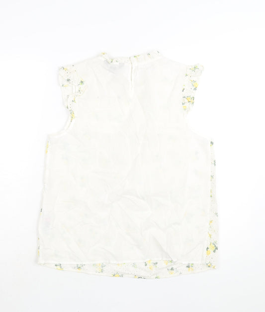 Womens UK Size 12 New Look White Basic Blouse
