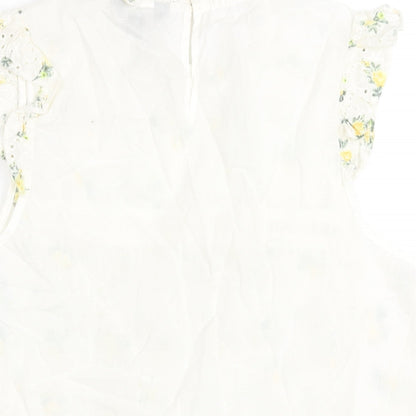 Womens UK Size 12 New Look White Basic Blouse