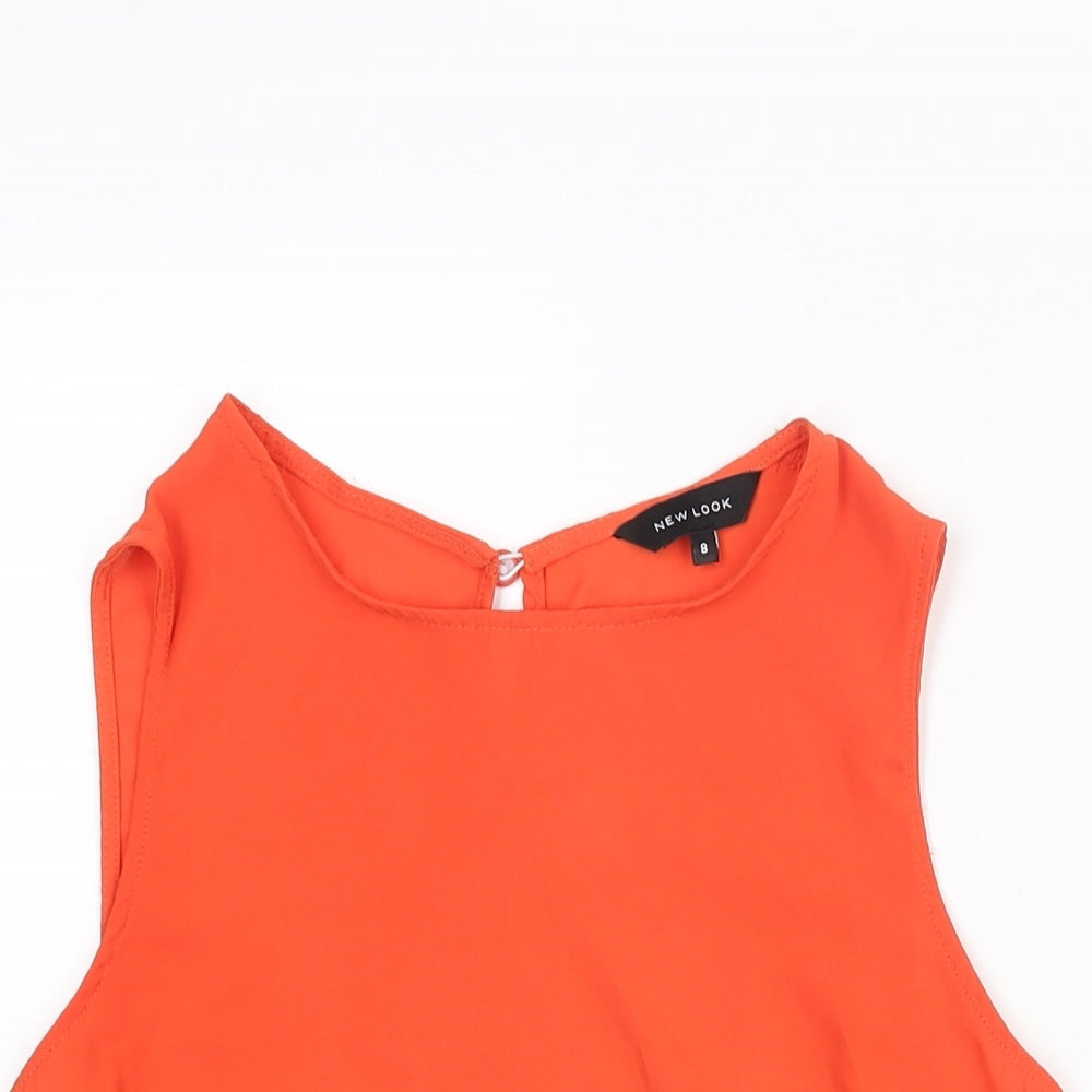 Womens UK Size 8 New Look Red Camisole Blouse