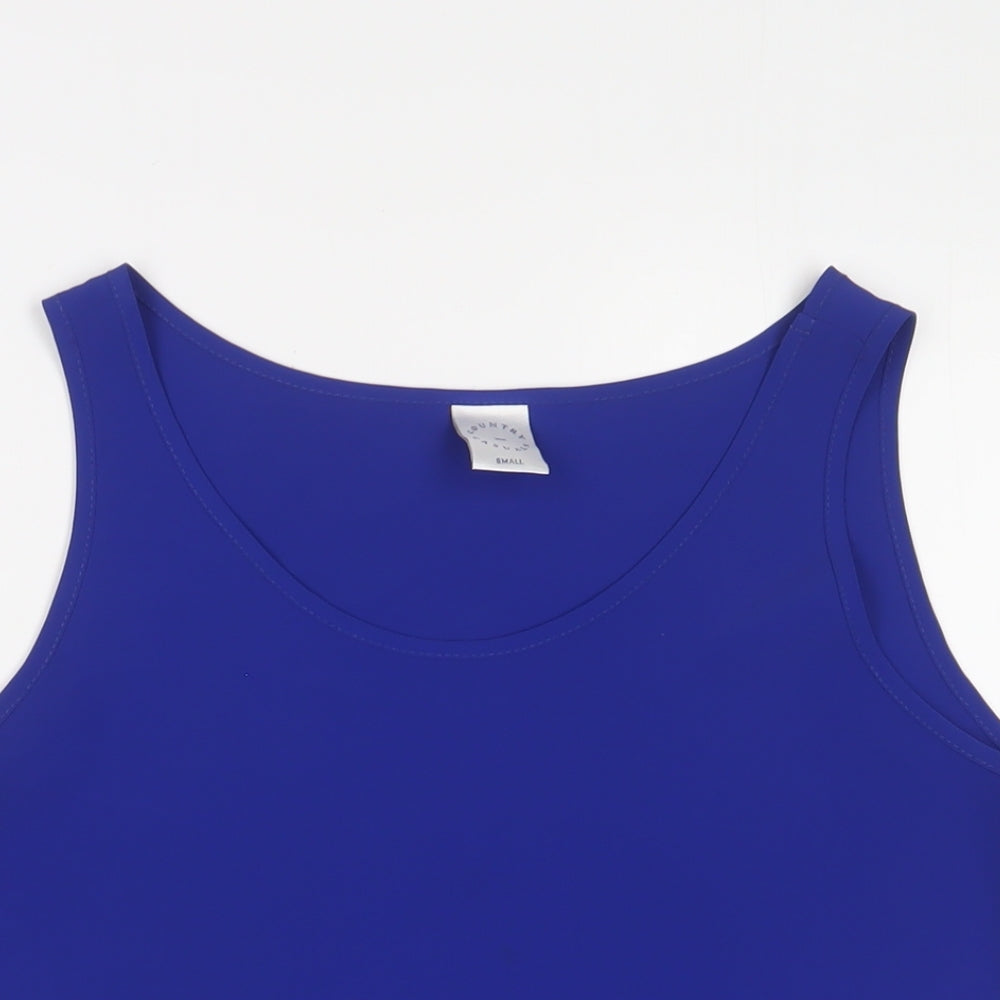 Womens UK Size S Country Casuals Blue Basic Tank