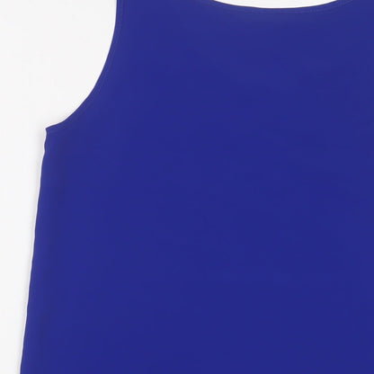 Womens UK Size S Country Casuals Blue Basic Tank