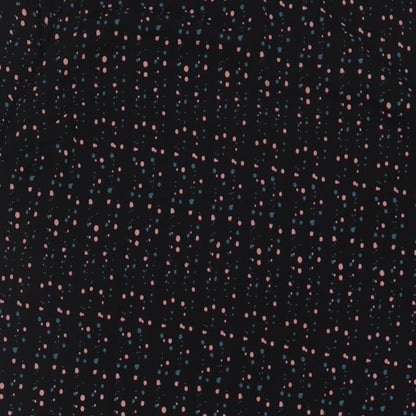 JDY Womens Black Geometric Polyester A-Line Size 12 Round Neck Button
