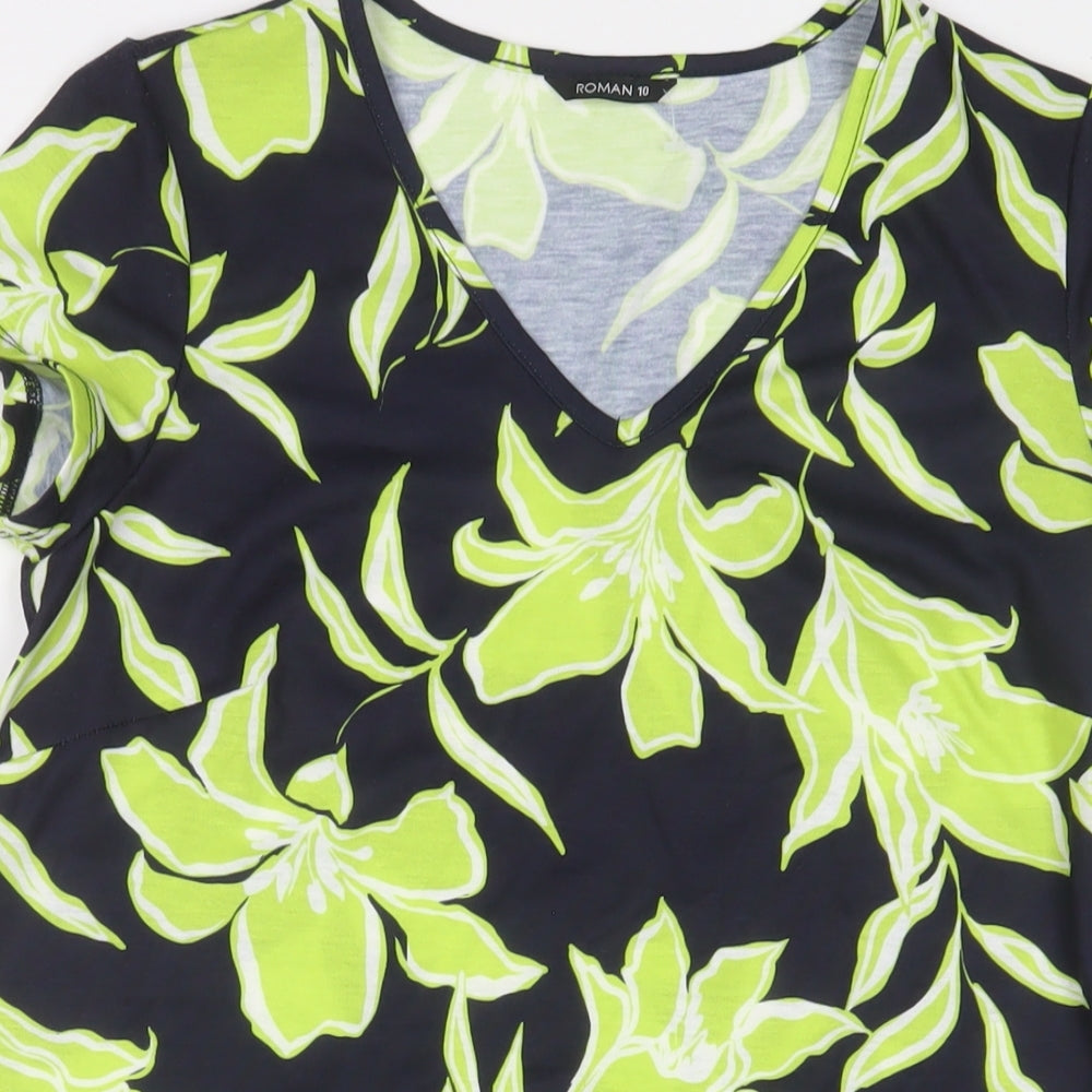 Womens UK Size 10 Roman Green Tunic T-Shirt