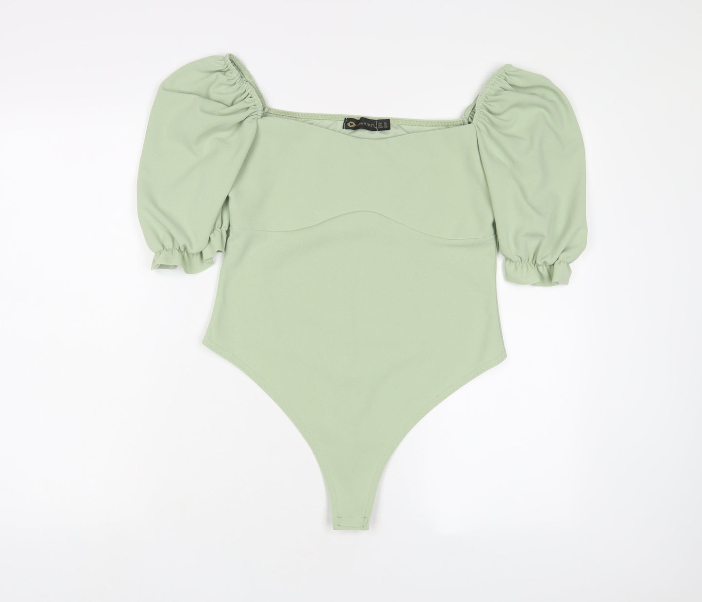 I SAW IT FIRST Womens Green Polyester Bodysuit One-Piece Size 14 Pullover