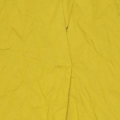 Zara Womens Yellow Viscose A-Line Size XL V-Neck Pullover
