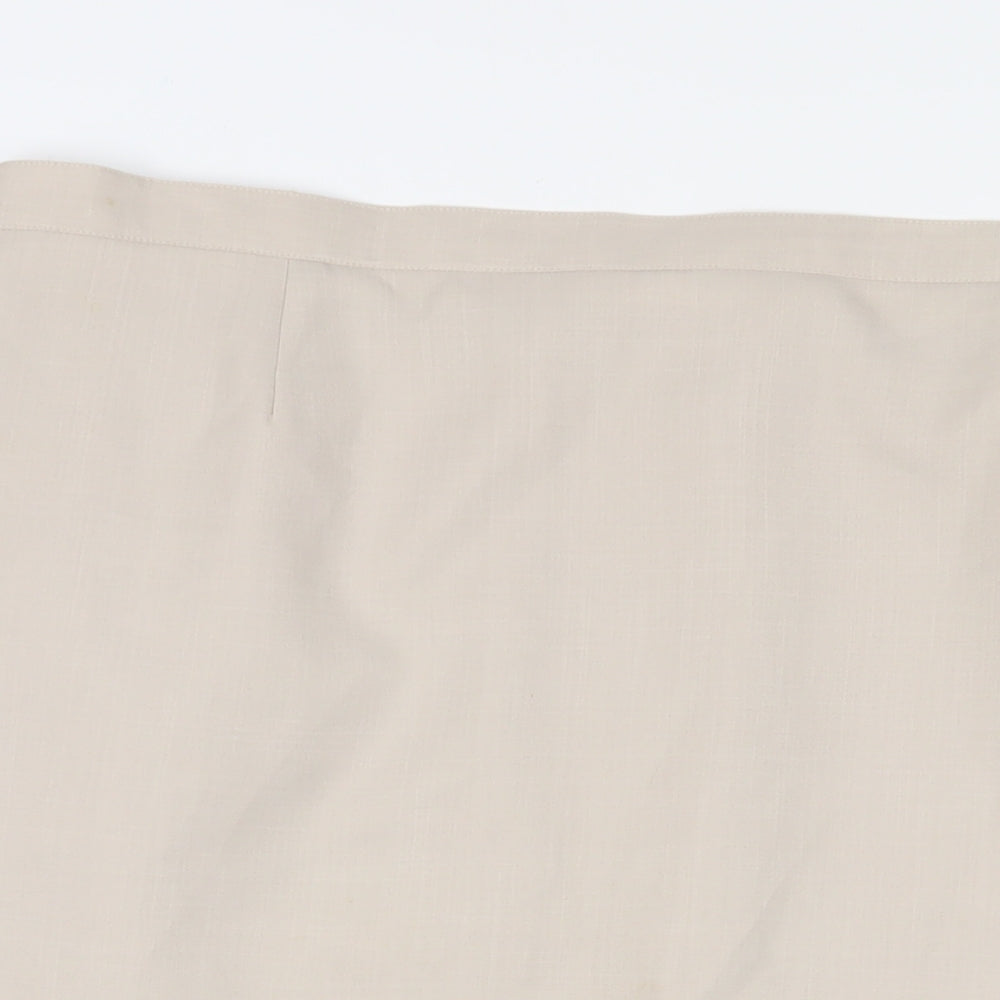 Debenhams Womens Beige Polyester A-Line Skirt Size 22 Zip