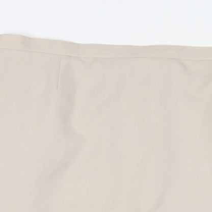Debenhams Womens Beige Polyester A-Line Skirt Size 22 Zip