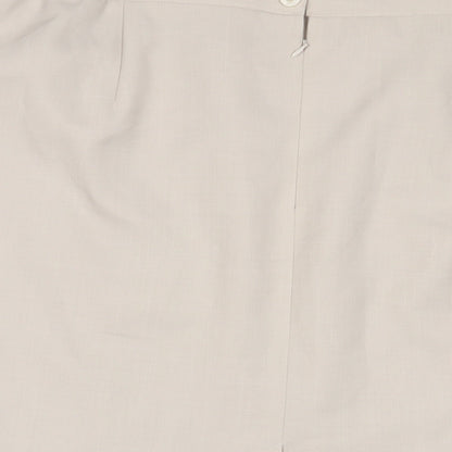 Debenhams Womens Beige Polyester A-Line Skirt Size 22 Zip