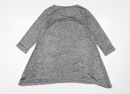 Wallis Womens Grey Polyester A-Line Size M Crew Neck Pullover