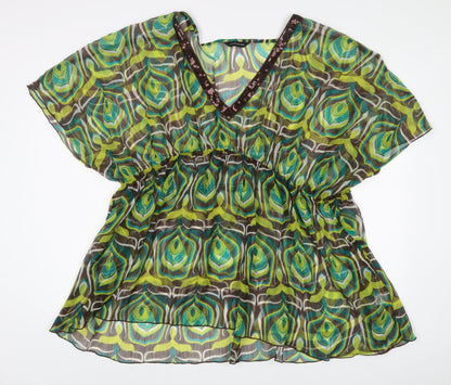 Womens UK Size 26 Wardrobe Green Basic Blouse