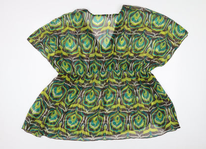 Womens UK Size 26 Wardrobe Green Basic Blouse