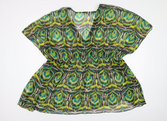 Womens UK Size 26 Wardrobe Green Basic Blouse
