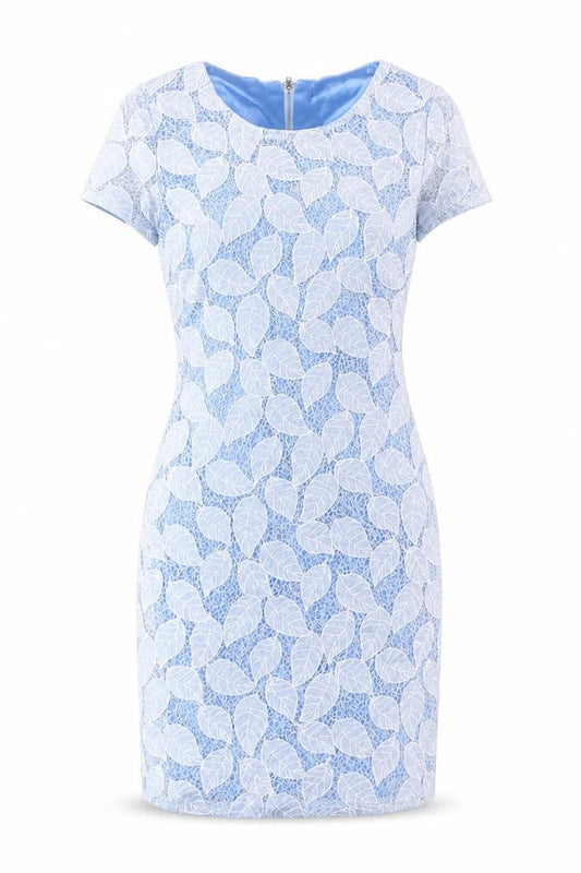 Tenki Womens Blue Polyester Bodycon Size 8 Crew Neck Zip