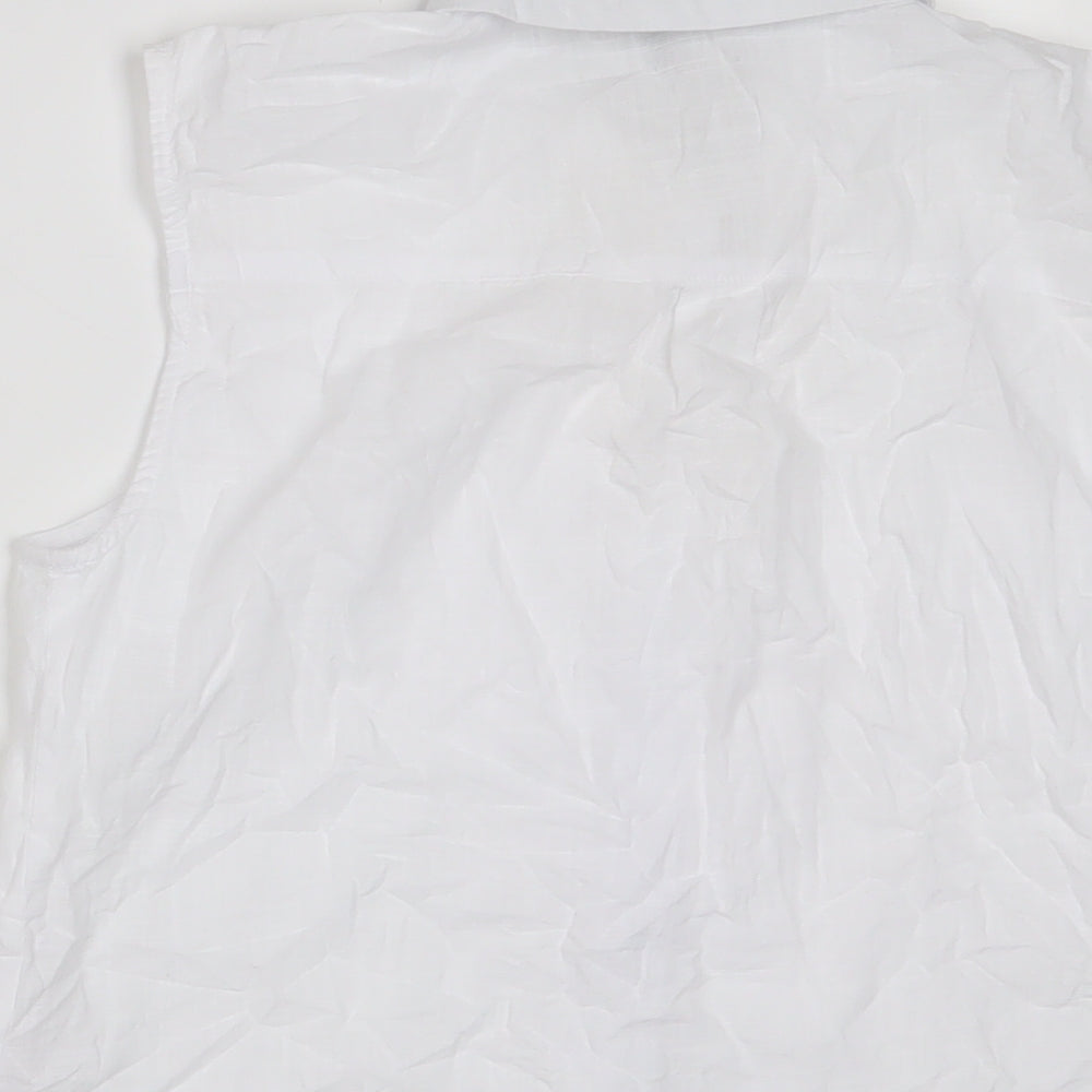 Womens UK Size 10 Lipsy White Basic Button-Up